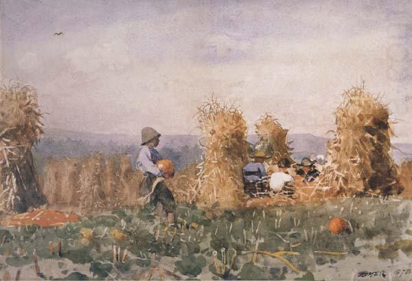 Winslow Homer Pumpkin Patch (mk44) oil painting picture